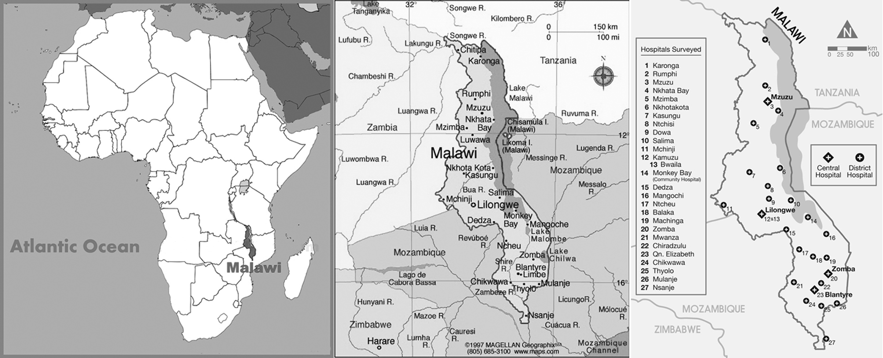 Maps of Malawi Maps of Malawi